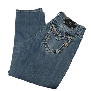 MISS ME - Jb55o1p2 Boyfriend Capri Jeans size 27